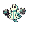 Bodybuilding Ghost Funny Gym Ghost
