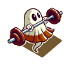 Bodybuilding Ghost Funny Gym Ghost