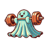 Bodybuilding Ghost Funny Gym Ghost