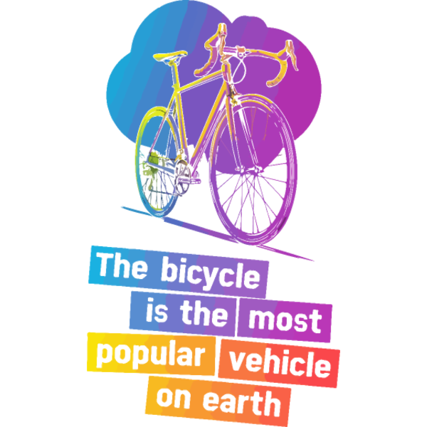 Koszulka "The Bicycle is the most popular vehicle on Earth"