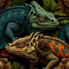 Leguan-Duo