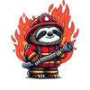 Faultier Feuerwehrmann Feuerwehr Berufsfeuerwehr
