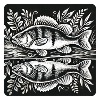 Perch Angler Silhouette Design