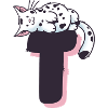 Cat Letter T