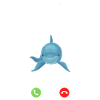 Dolphin Calling Funny Animal Motif