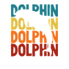 Retro Dolphin Silhouette Ocean Adventure