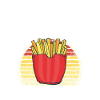 Frites drôles Frites amusantes