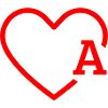 Roter Herz-Buchstabe