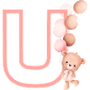 Lettre u rose ours