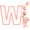 Letter w Pink Bear