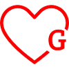 letter g red heart