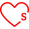 Letter S Red Heart