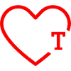 letter T Red Heart
