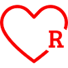 letter r red heart