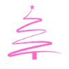 Pink Spirale Weihnachtsbaum