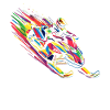 Snowcross Snowmobile Snowmobiling Popart