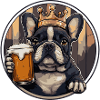 French Buldogge Dog Beer Comic