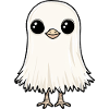 Ostrich Halloween Comic Ghost