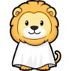 Lion Halloween Comic Ghost