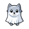 Wolf Halloween Comic Ghost