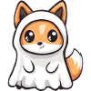 Fox Halloween Comic Ghost