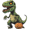Dinosaur T-Rex Halloween Funny Zombie
