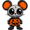 Mouse Halloween Funny Zombie