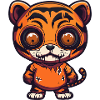 Tigre Halloween Drôle Zombie