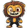 Lion Halloween Funny Zombie