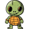 Turtle Halloween Funny Zombie