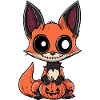 Fox Halloween Funny Zombie