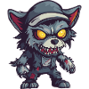 Wolf Halloween Funny Zombie