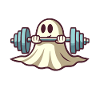 Bodybuilding Ghost Funny Gym Ghost