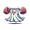 Bodybuilding Ghost Funny Gym Ghost