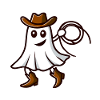Cowboy Ghost Funny Halloween Design