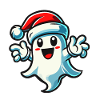 Cute Christmas Ghost Funny Halloween