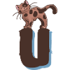 Cat Letter U