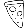 Pizza Slice Line Drawing