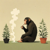 Monkey Smoking