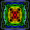 Rainbow geometric pattern