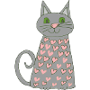 Cat with Hearts
