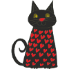 Chat Noir avec Cœurs