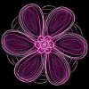 Fleur géométrique rose
