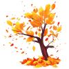 tree with fallen leaves
