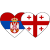 Serbia Georgia Flag Heart