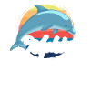 Nostalgic Dolphin Sunset Design