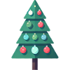 Tannenbaum mit Kugeln