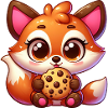 Mignon renard cookie dessin animé