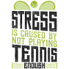 Funny Tennis Player Racket Stress