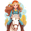 Fille monte à cheval